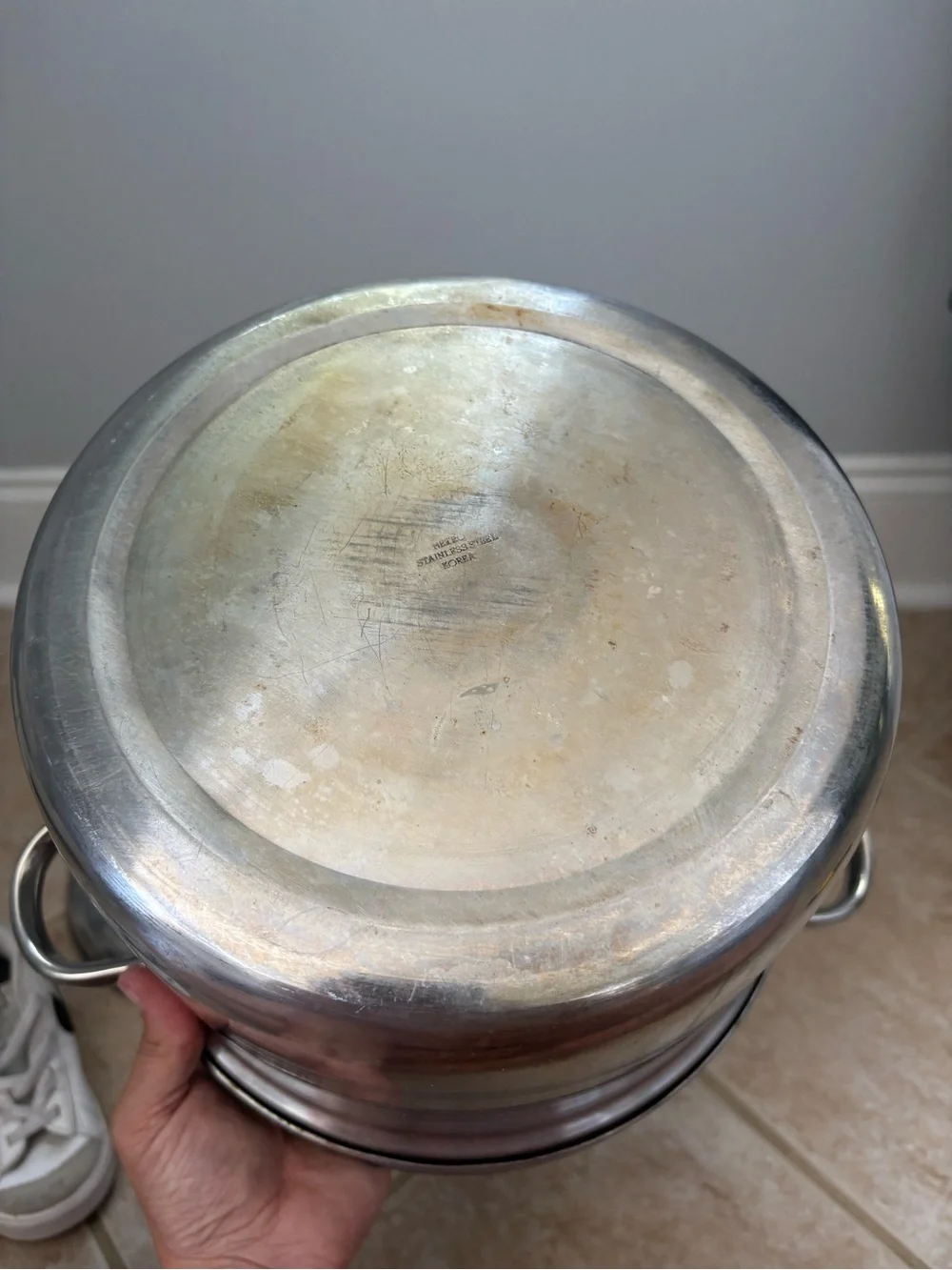 Metro Stainless Steel double boiler stock pot with steamer basket 5-6 quarts